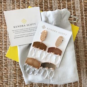 Kendra Scott Emmett 14-Karat Rose Gold Earrings